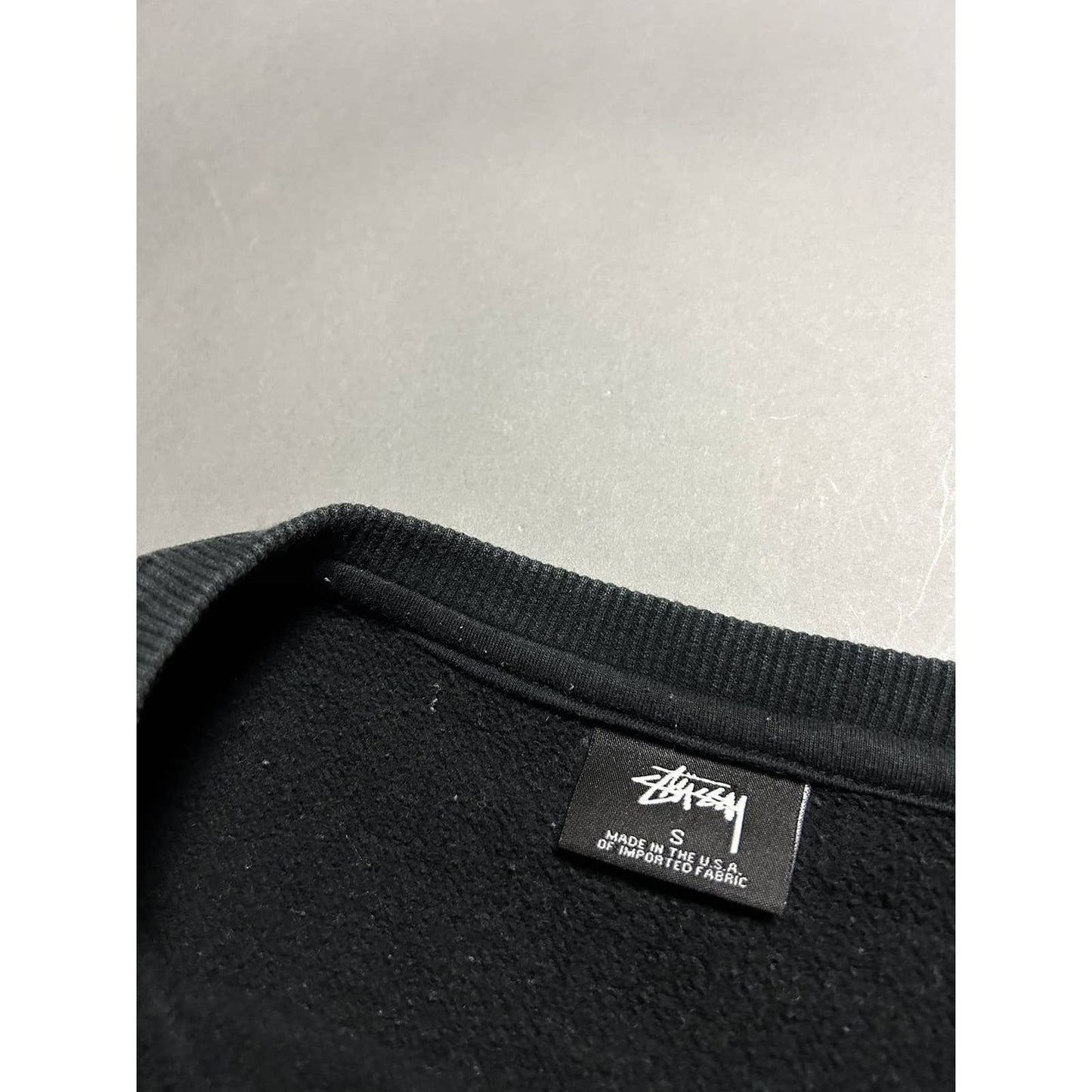 Stussy sweatshirt big logo black white classic