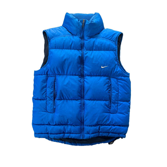 Nike vintage blue puffer vest small swoosh 2000s