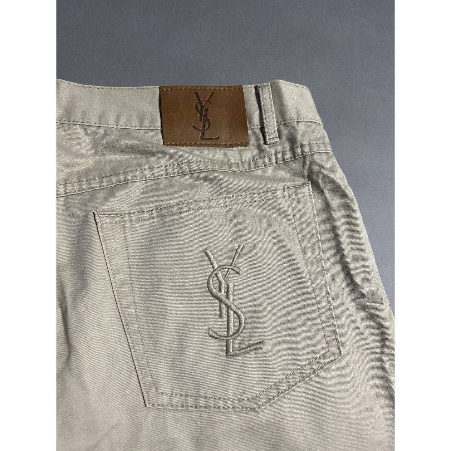Yves Saint Laurent vintage beige YSL big chino pants