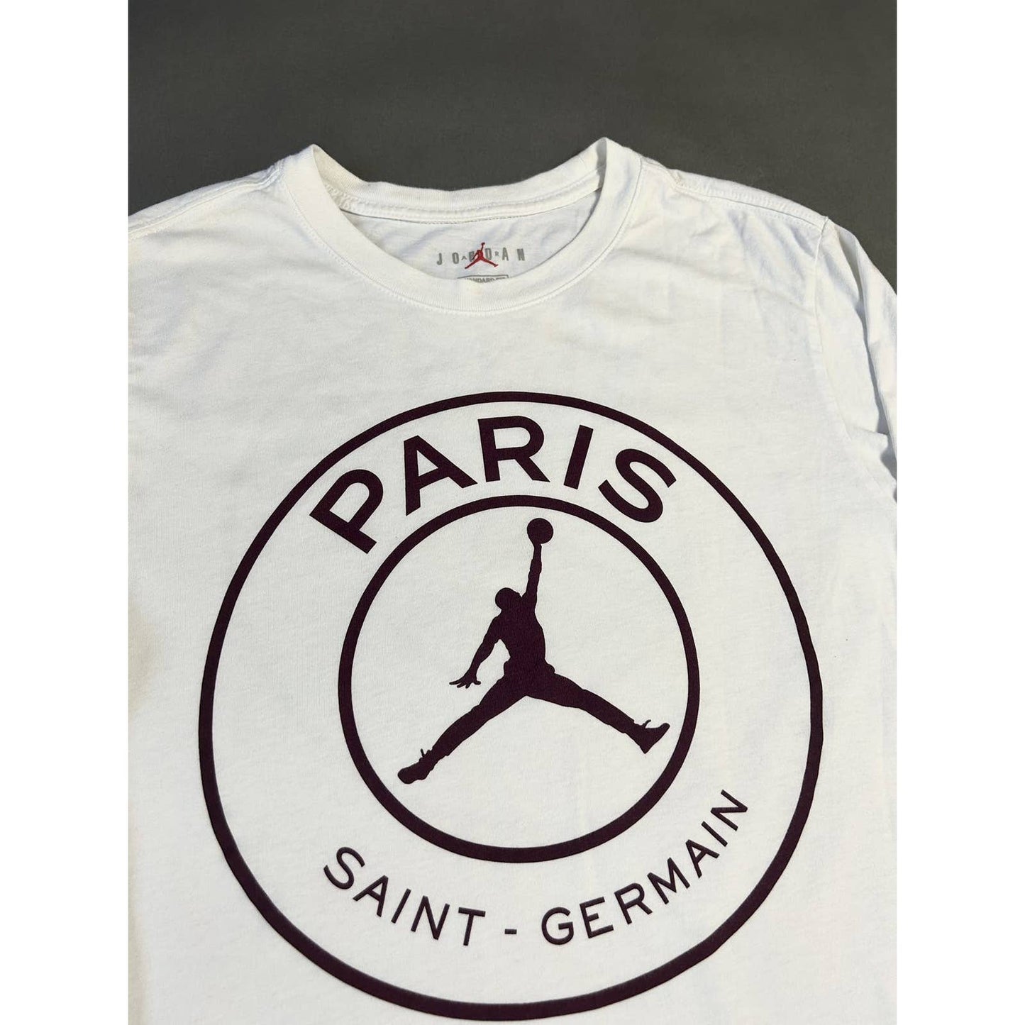 PSG Jordan white long sleeve T-shirt big logo Paris