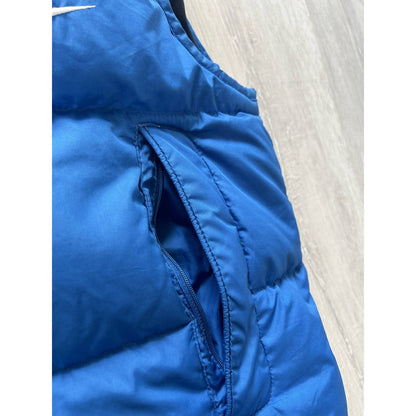 Nike vintage blue puffer vest small swoosh 2000s