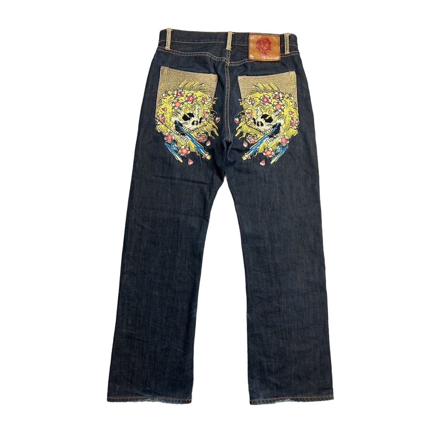 Ed Hardy Christian Audigier vintage jeans big logo pants Y2K