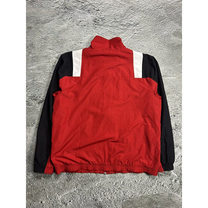 Nike track suit vintage red black nylon pants jacket Y2K