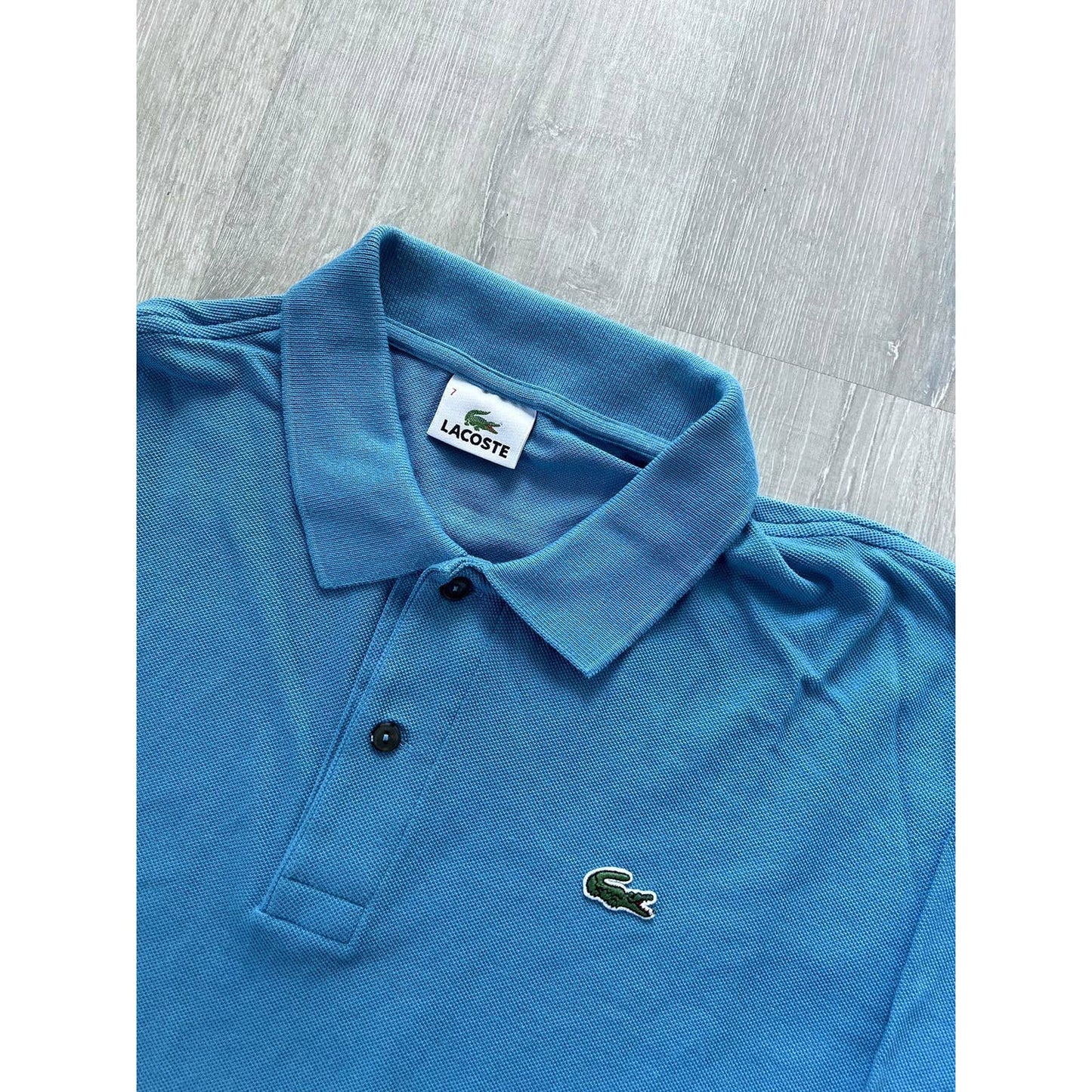 Lacoste vintage blue long sleeve polo t-shirt rugby