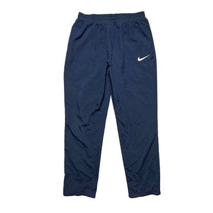 Nike vintage navy nylon track pants small swoosh drill Y2K