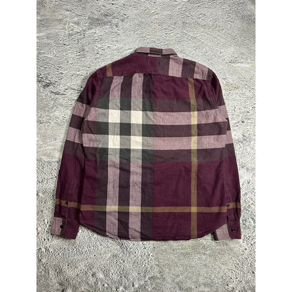 Burberry vintage nova check shirt purple full print Brit