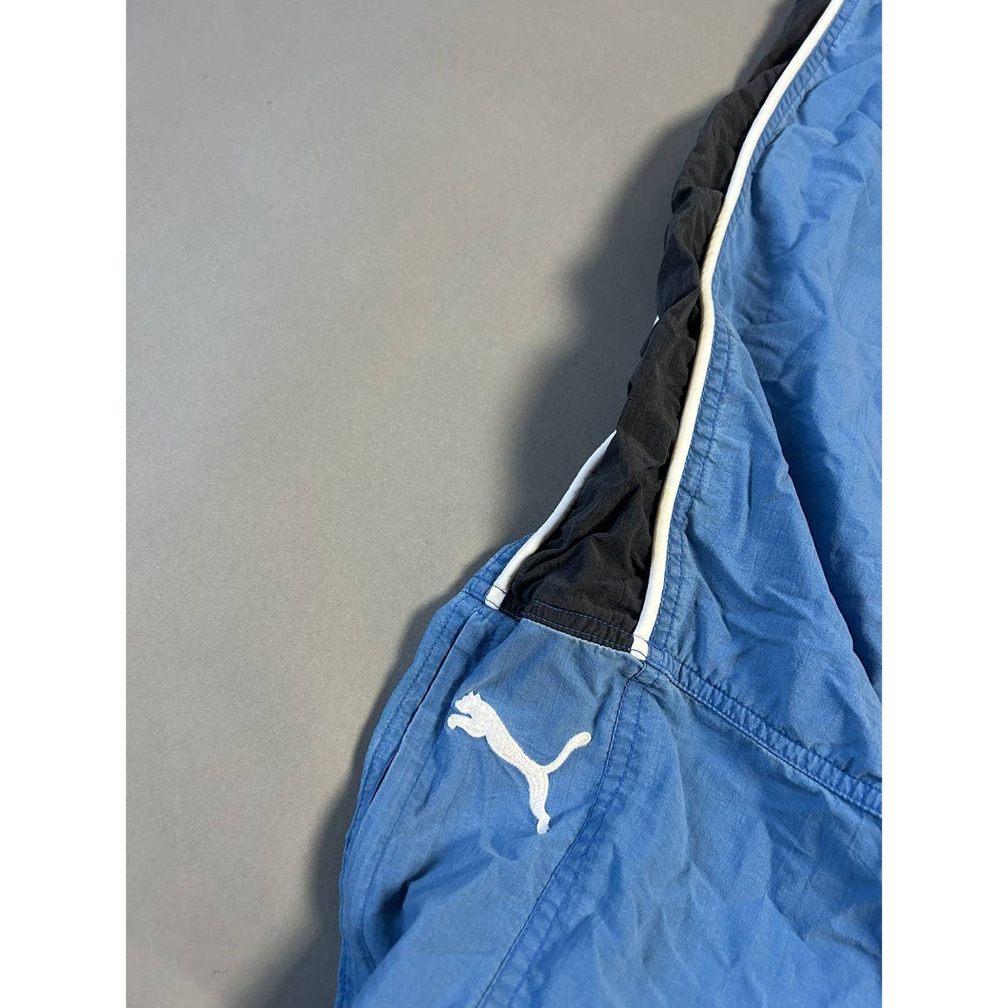 Puma vintage blue nylon track pants small logo