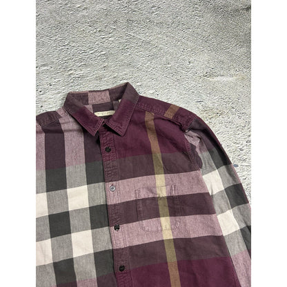 Burberry vintage nova check shirt purple full print Brit