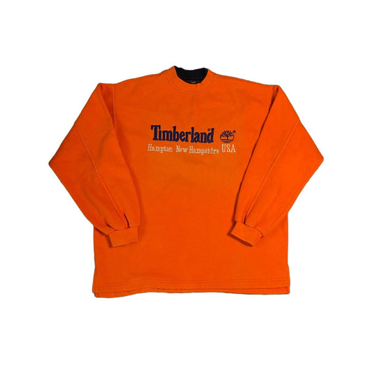 Timberland sweatshirt big logo vintage Orange