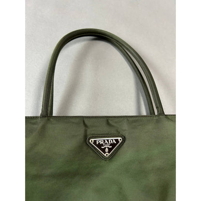 Vintage Prada khaki Nylon bag