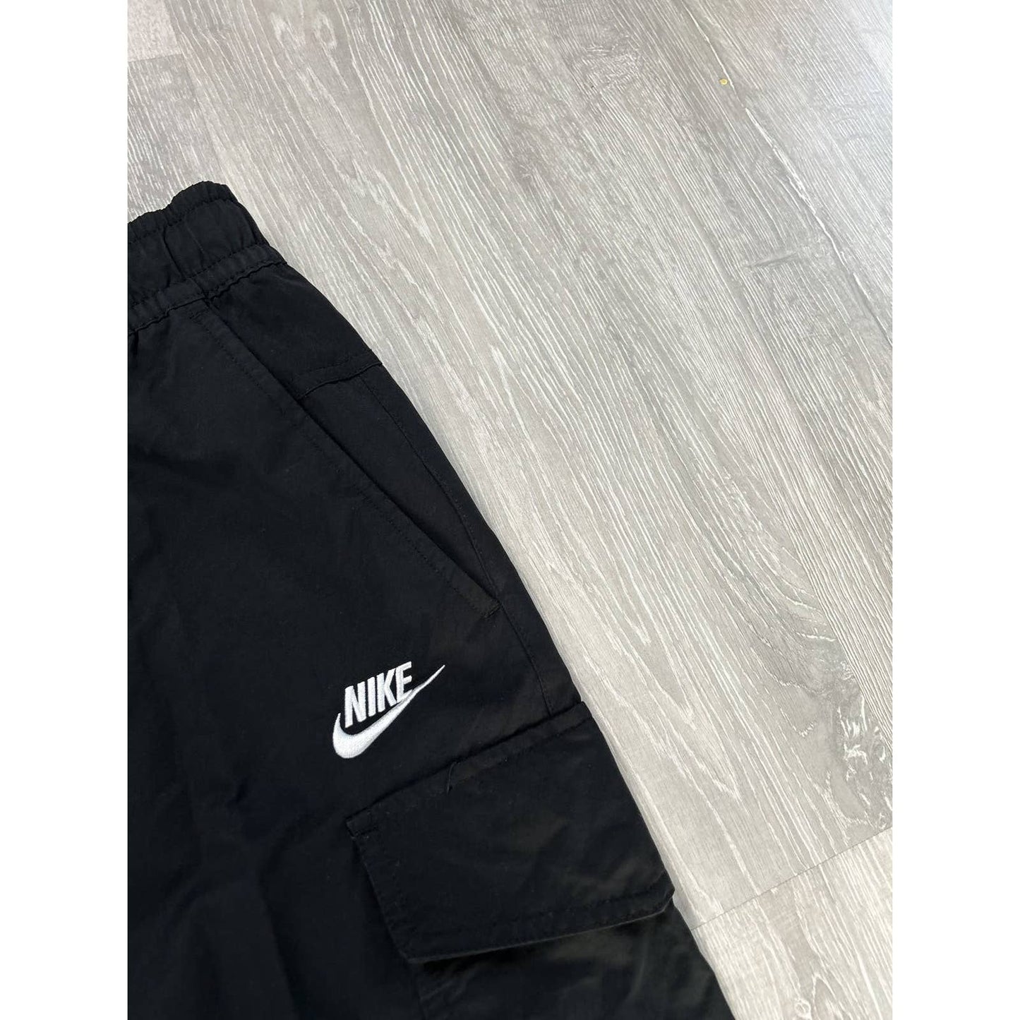 Nike vintage black nylon track pants cargo parachute