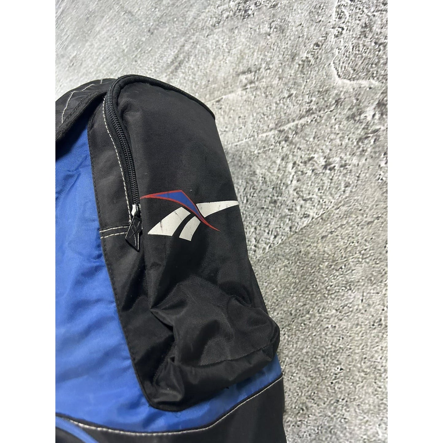 Reebok vintage backpack 90s bag black blue big logo