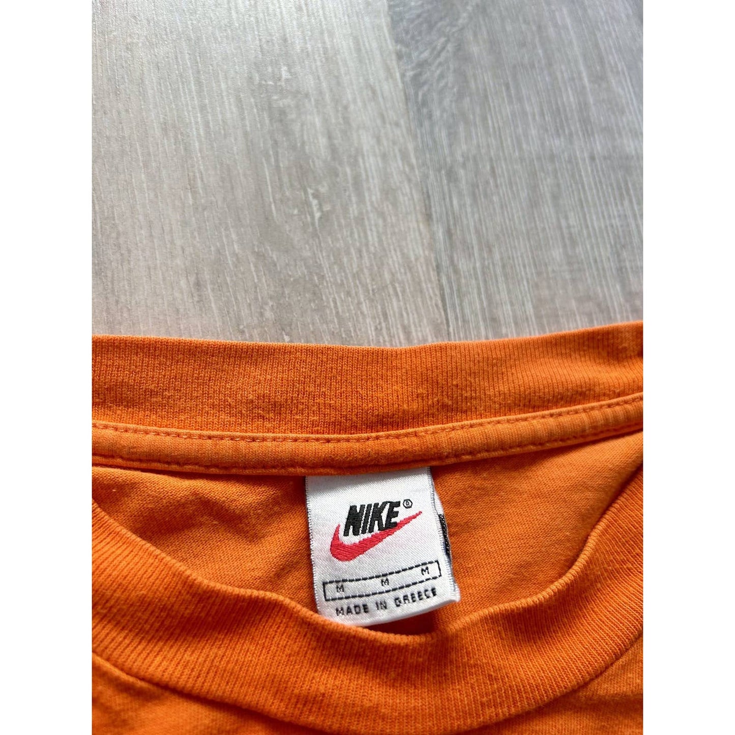 Nike vintage t-shirt 90s Orange big swoosh rare