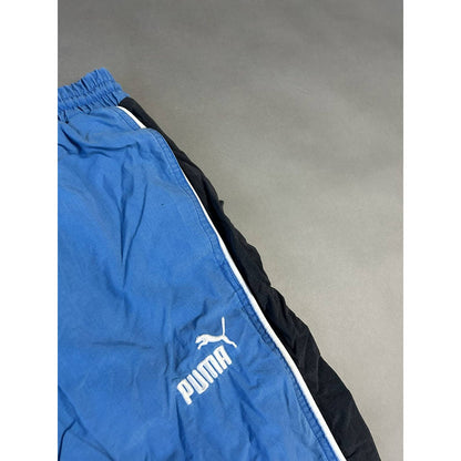 Puma vintage blue nylon track pants small logo