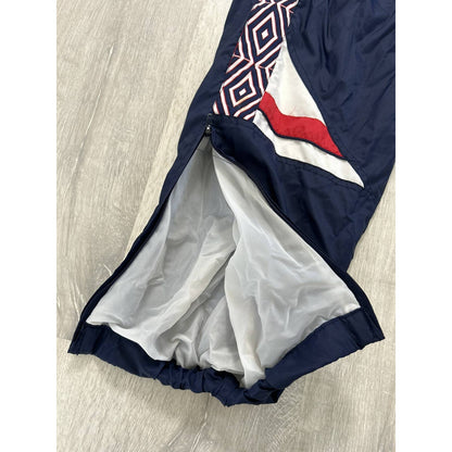 Umbro nylon track pants vintage navy red side stripe PSG