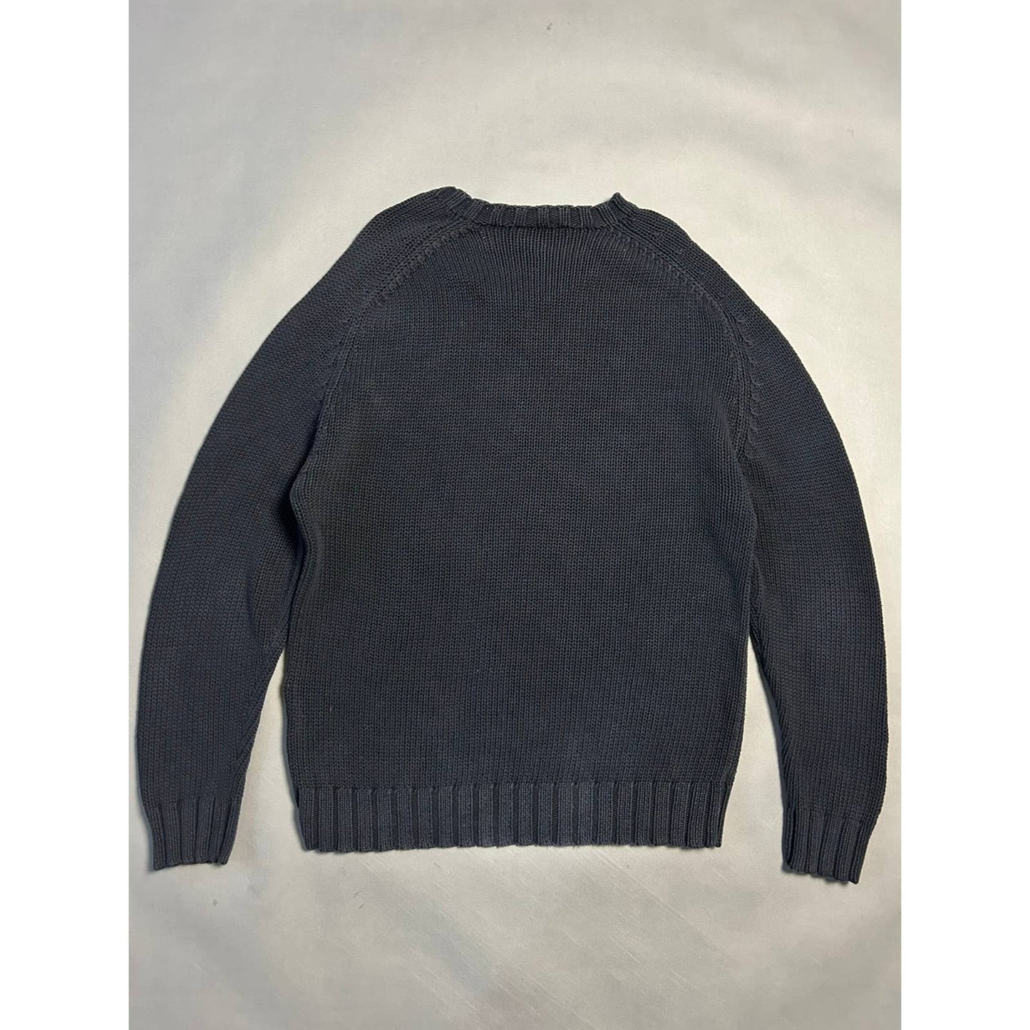 Yves Saint Laurent sweater navy vintage small logo YSL 90s