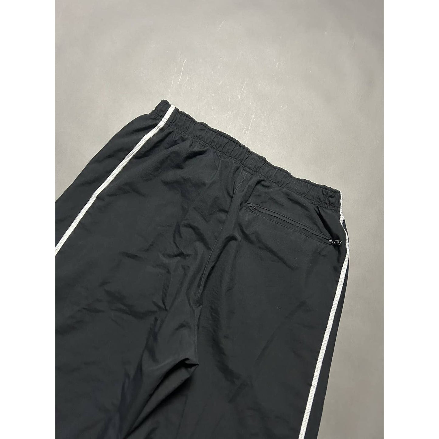 Nike vintage nylon black track pants small swoosh parachute