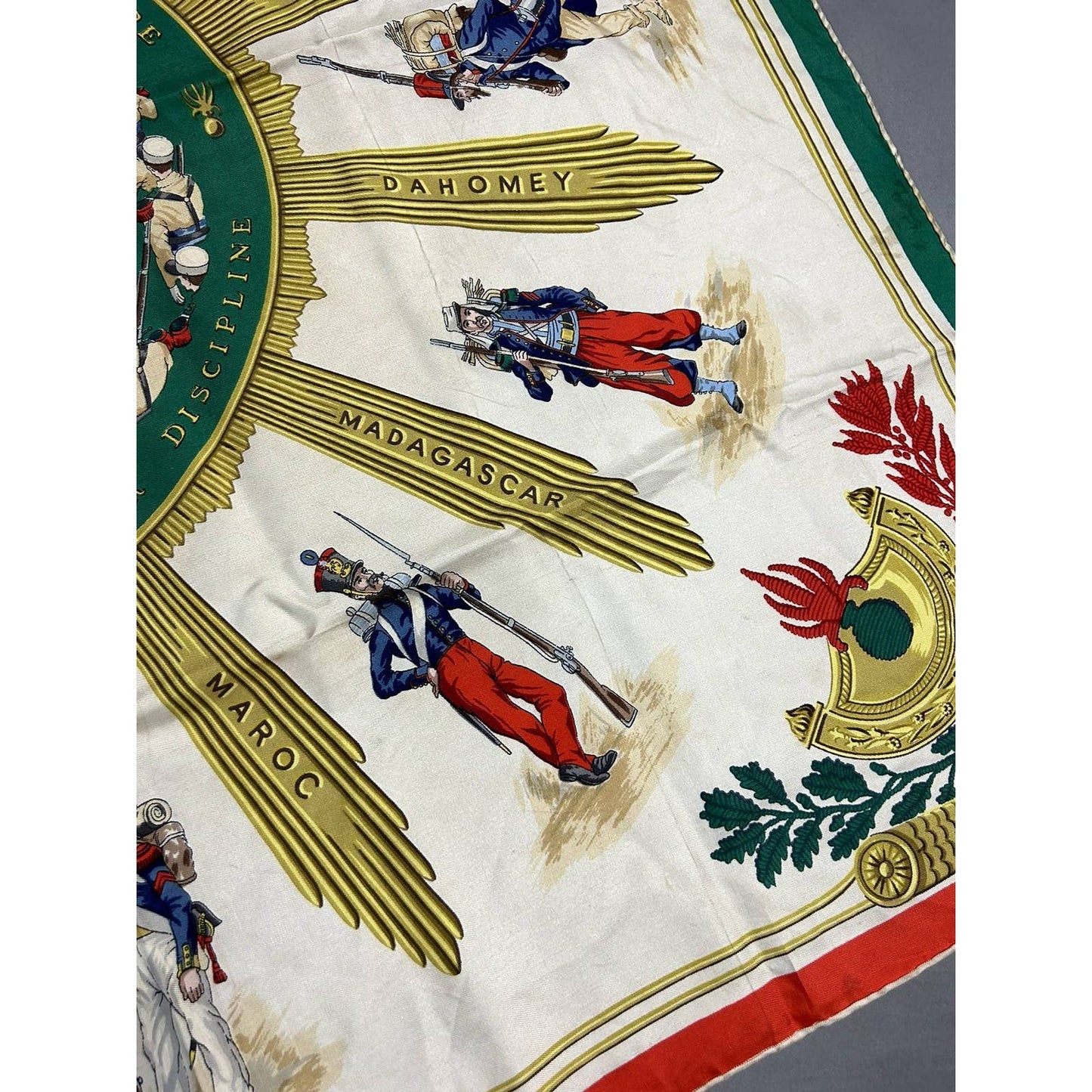 Hermes silk scarf vintage soldiers a la gloire de la legion