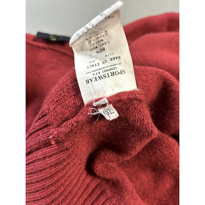 Stone island red sweater vintage knit AW 2011