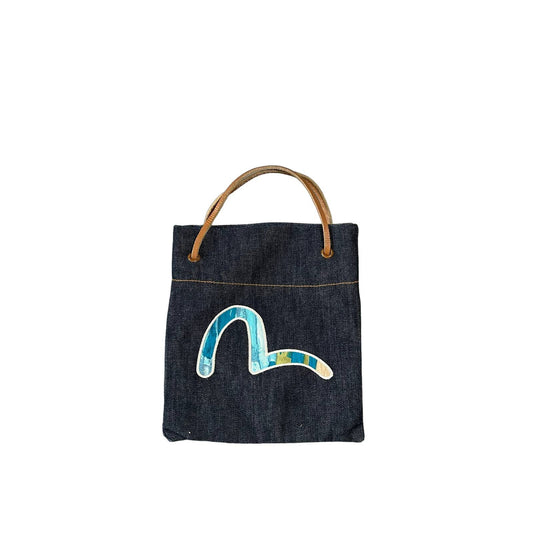 Evisu bag navy big blue logo seagull