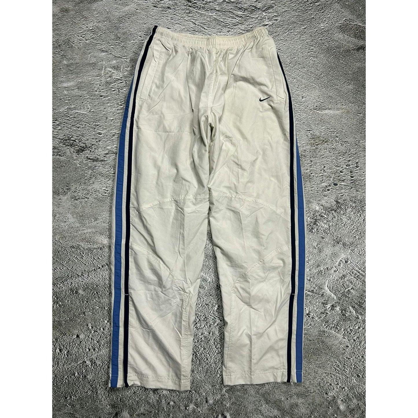 Nike track suit vintage white nylon pants jacket drill Y2K