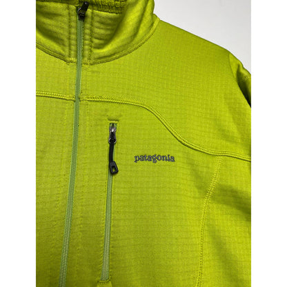 Patagonia vintage neon green fleece half zip