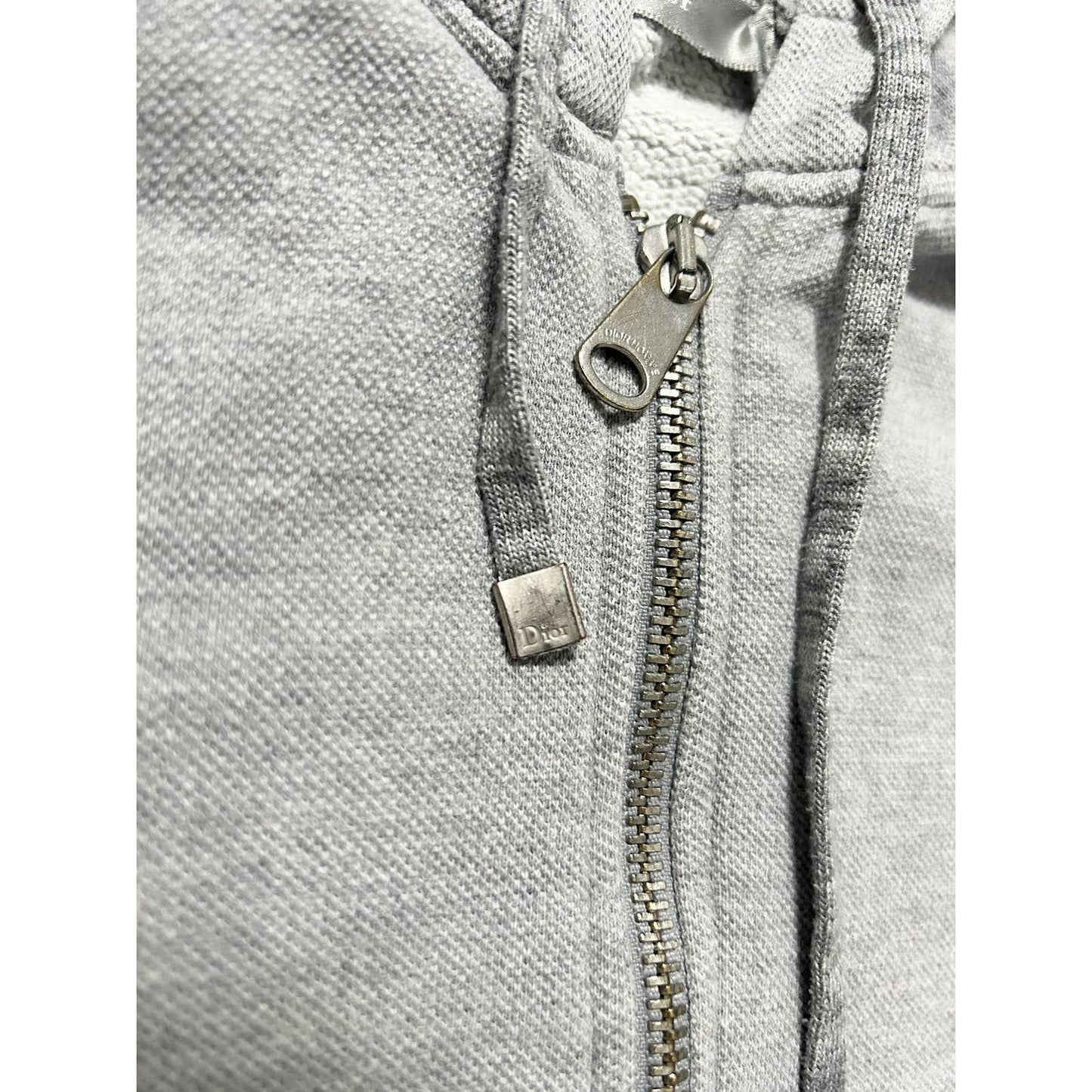 Dior Grey Bee Zip-Up Hoodie