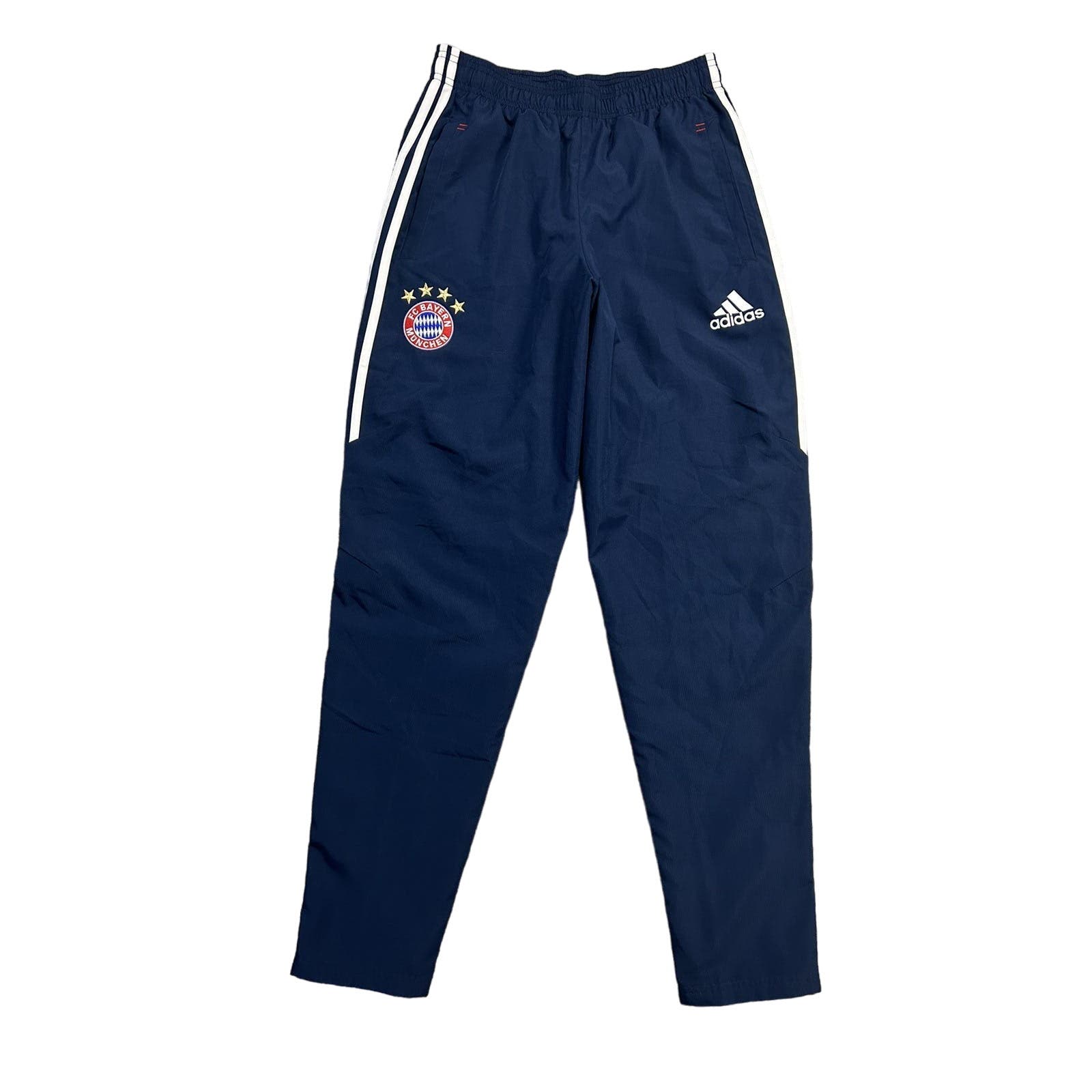 Adidas Bayern Munich navy nylon track pants drill Y2K Refitted