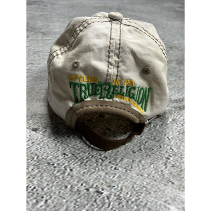 True Religion hat vintage cap Y2K white pink green