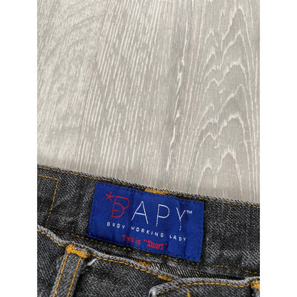 Bape jeans cat Face logo grey selvedge Bape Japanese denim