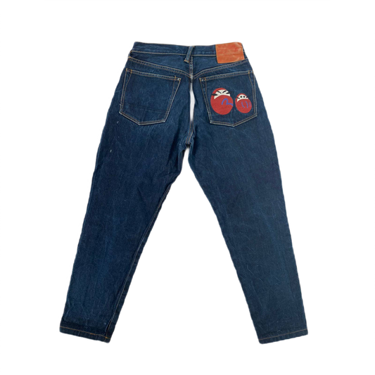 Evisu Japan vintage navy jeans denim pants baby logo