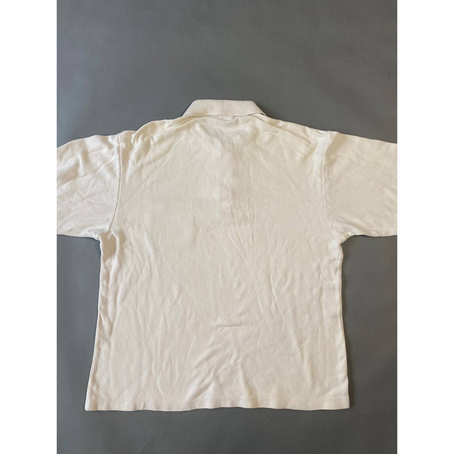 Lacoste vintage cream long sleeve polo t-shirt rugby