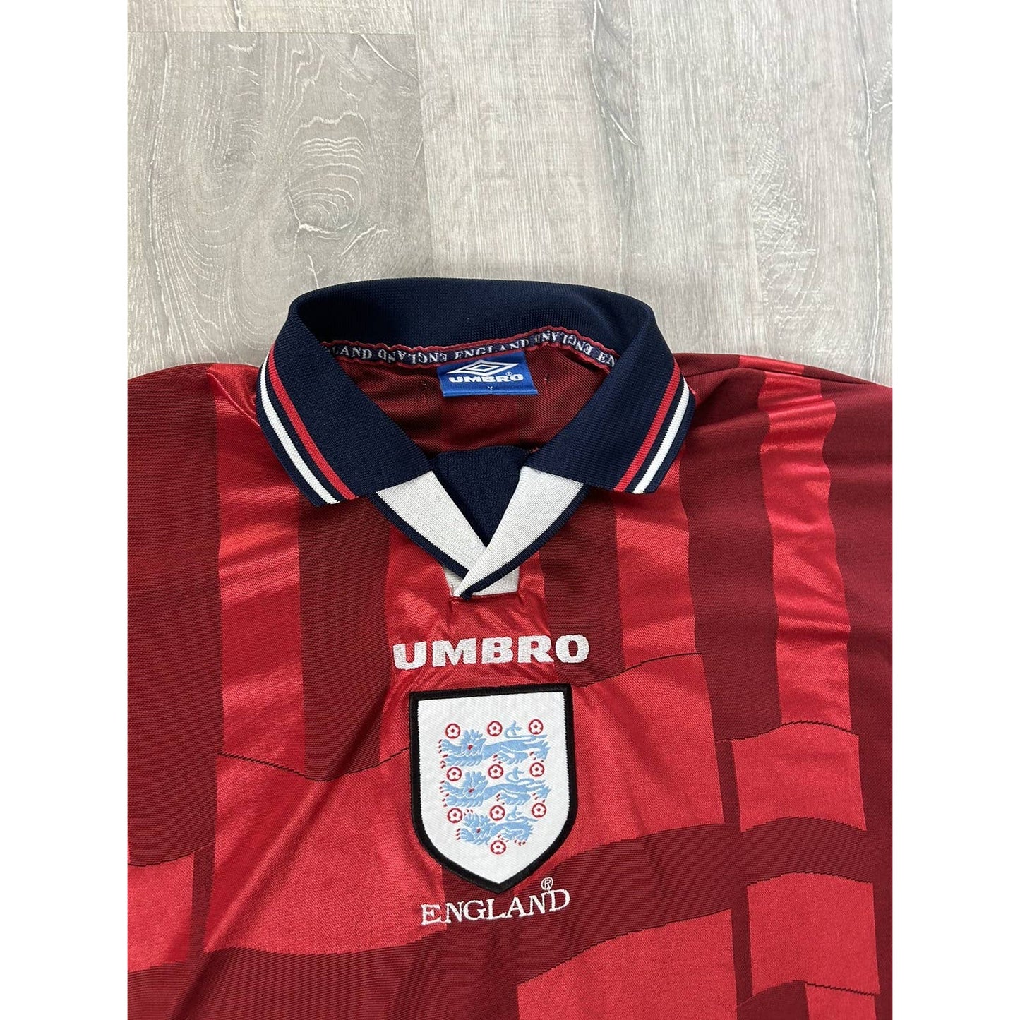 England vintage Umbro jersey 1997-1999 red