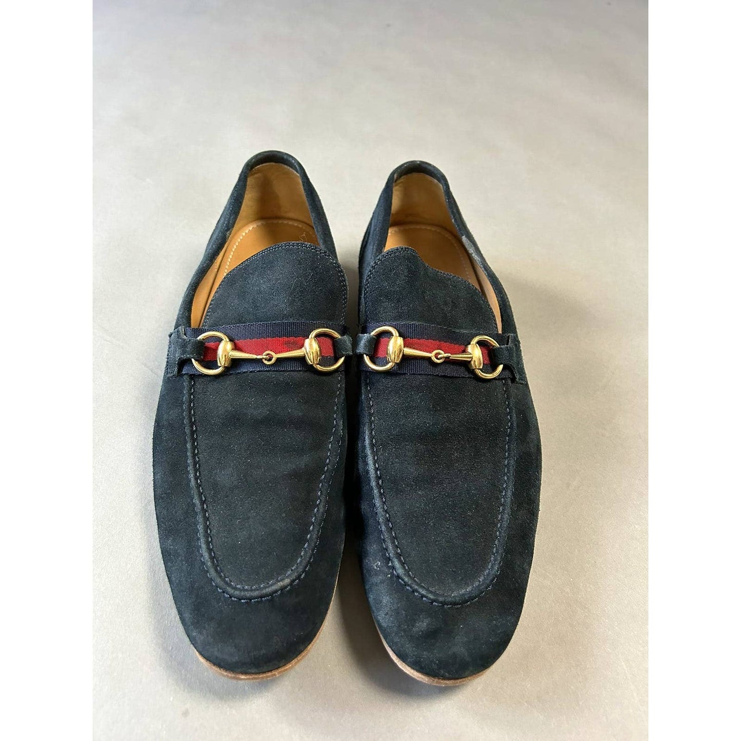 Gucci loafers horsebit black suede shoes low