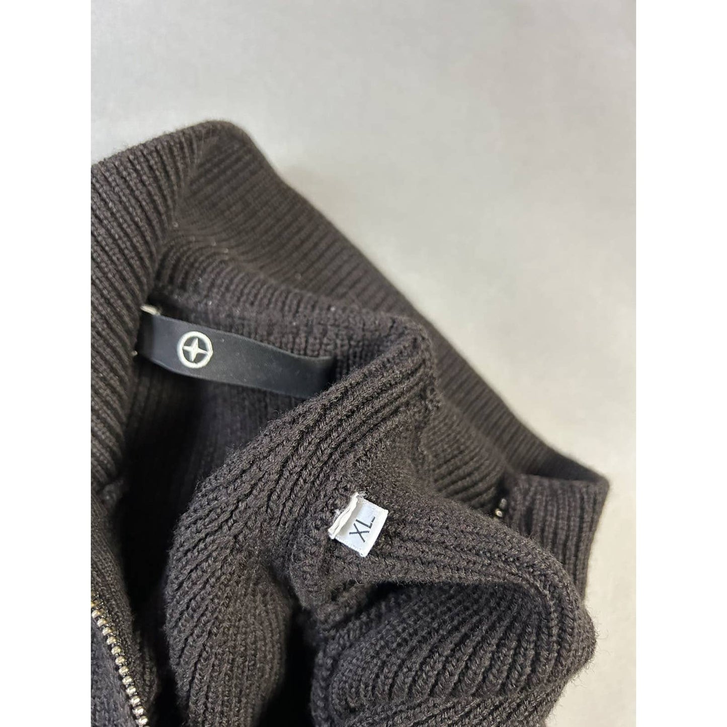 Stone Island denims black zip sweater vintage knit