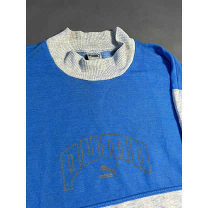 Puma vintage sweatshirt big logo grey blue