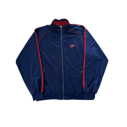 Nike zip sweatshirt track jacket navy red 90s vintage