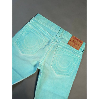 True Religion jeans blue turquoise vintage denim pants