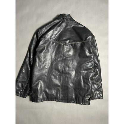 Jack Daniels vintage leather jacket black