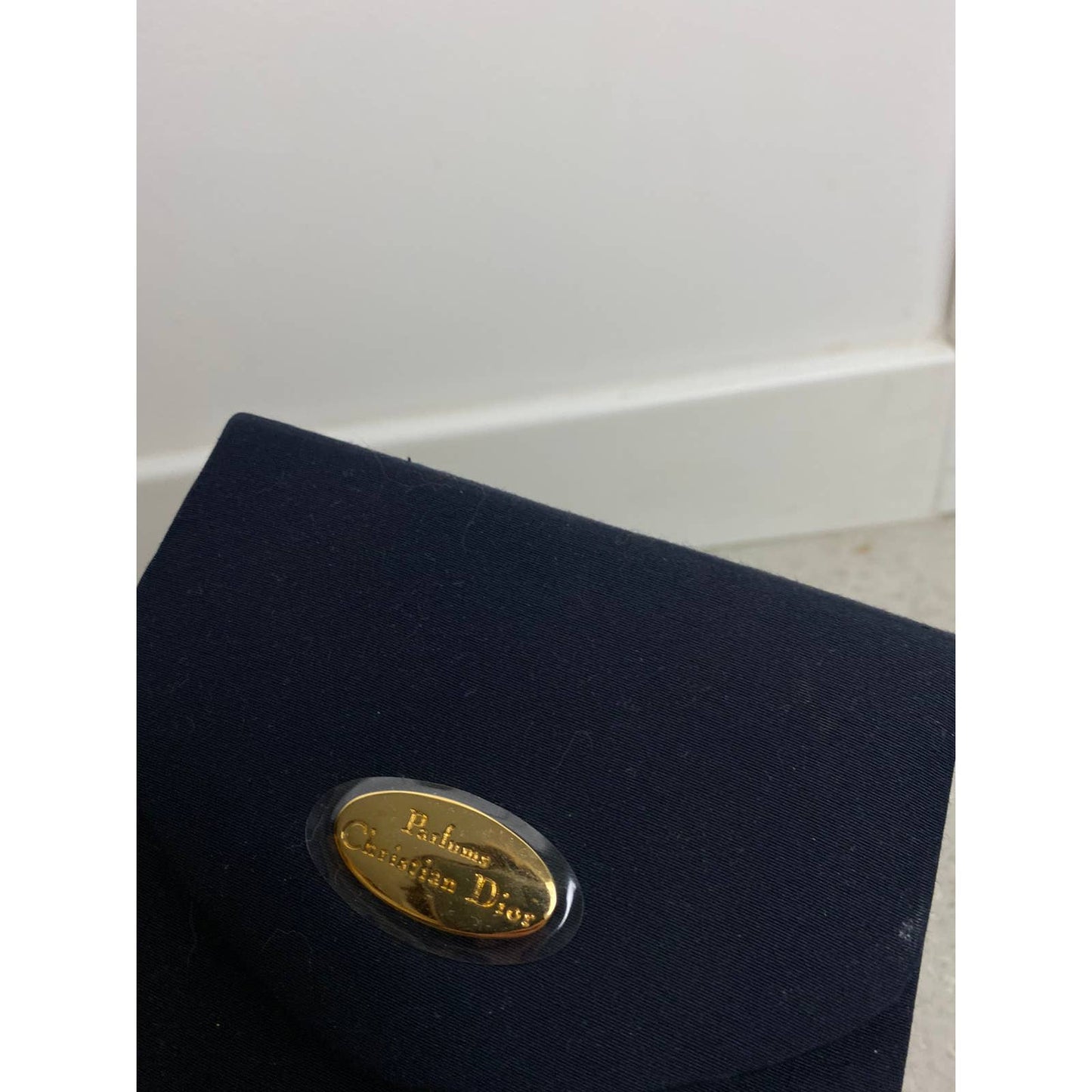 Christian Dior parfums small hand bag black golden vintage