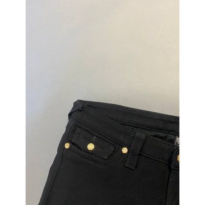 True Religion black gold pants Y2K stretchy slim