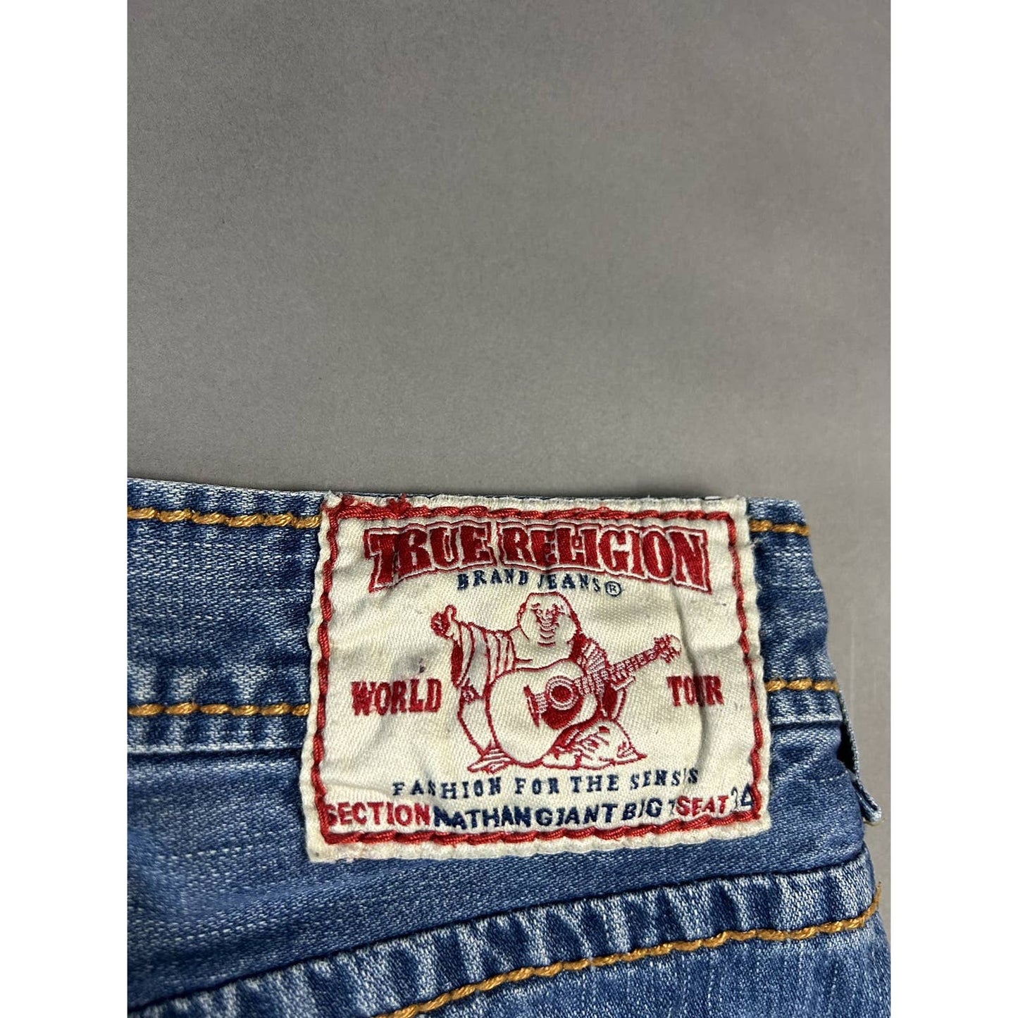 True Religion vintage navy jeans big logo horseshoe