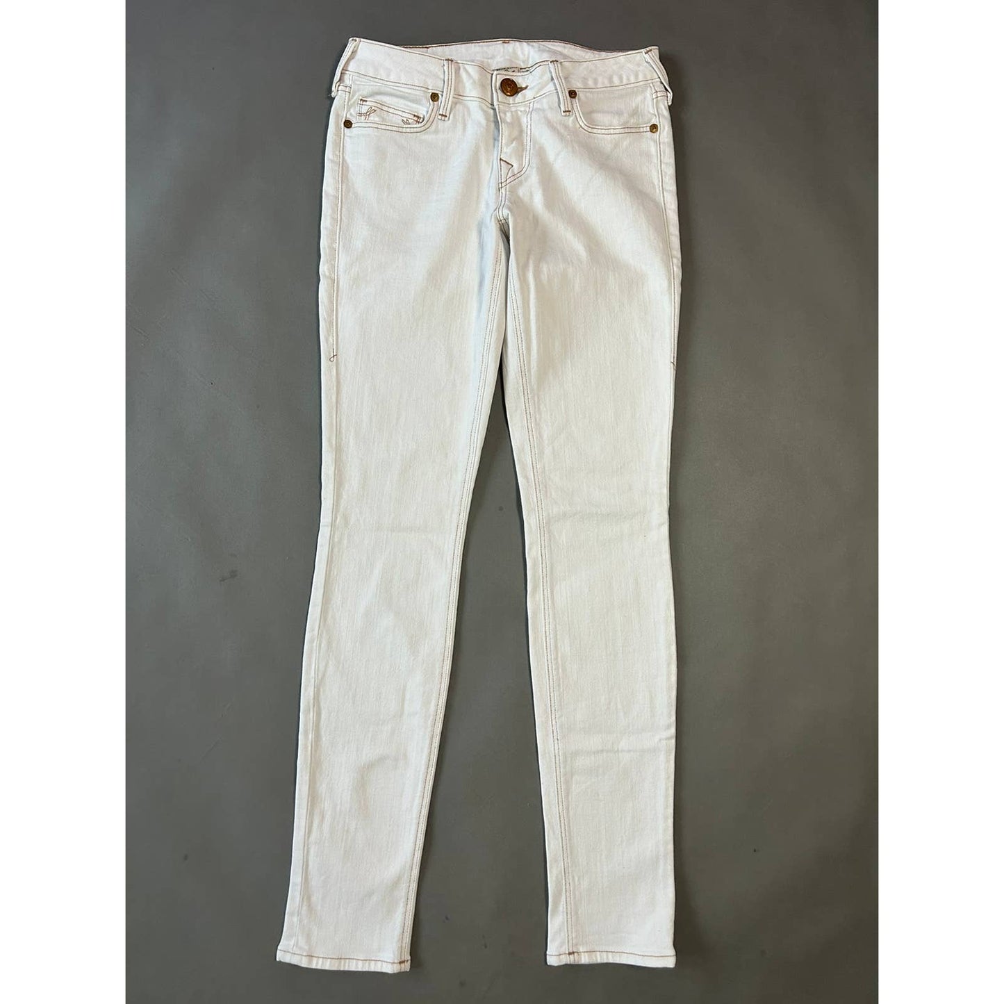 True Religion vintage white jeans denim pants Y2K