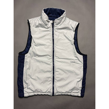 Nike vest reversible vintage navy white small swoosh 2000s