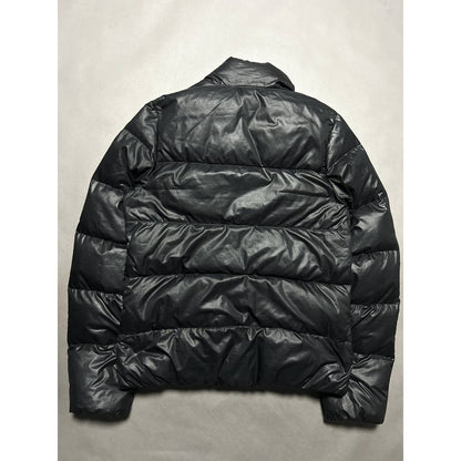Nike black puffer jacket vintage down small swoosh Y2K