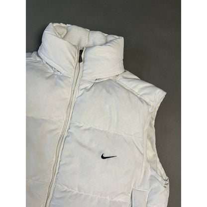 Nike vintage white puffer vest small swoosh 2000s