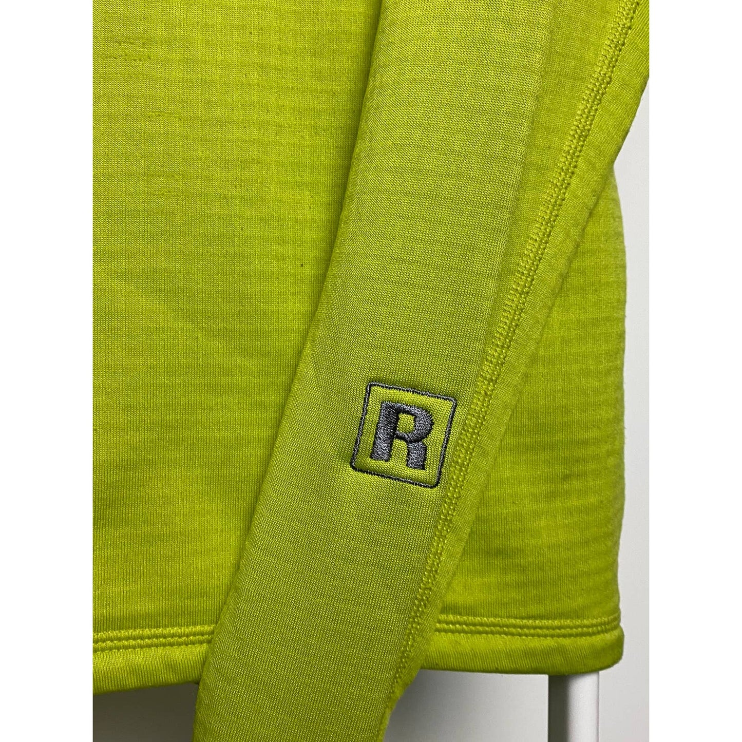 Patagonia vintage neon green fleece half zip