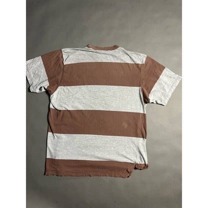 Nike court vintage striped T-shirt brown grey 90s