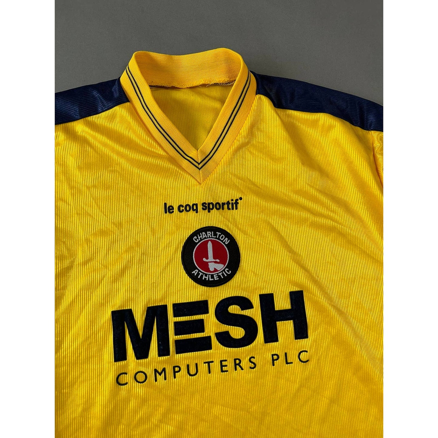 Charlton Le Coq Jersey vintage yellow mesh