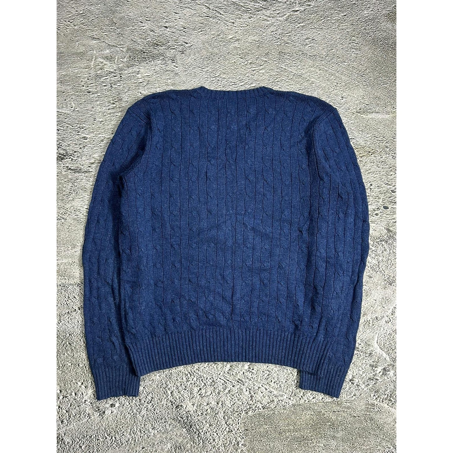 Polo Ralph Lauren blue silk sweater vintage knit